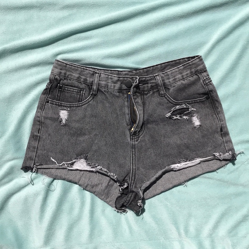Heather Grey/Dark Denim shorts